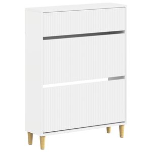 vidaXL Dulap pentru pantofi ARNHEM 78 x 24 x 103 cm Lemn prelucrat Alb