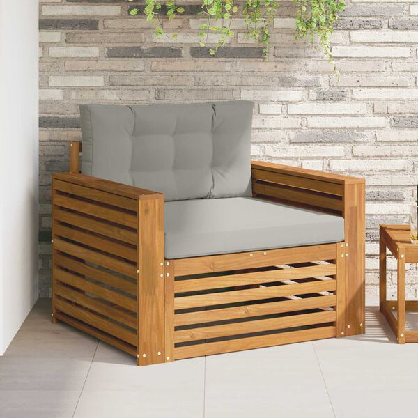 vidaXL Set de canapele de exterior Lemn de acacia solid și poliester
