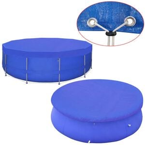 vidaXL Prelată piscină din PE, rotund, 460 cm, 90 g/m&sup2;