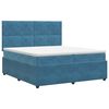 vidaXL Pat boxspring cu saltea albastru 200 x 200 cm Catifea