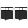 vidaXL Noptiere, 2 buc., negru, 44x45x60 cm, lemn compozit