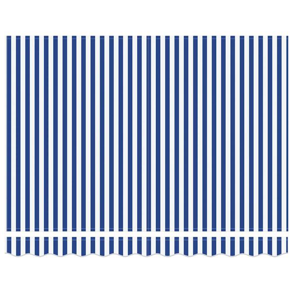vidaXL Copertină retractabilă albastru/alb, 3x2,5 m, textil/aluminiu