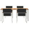 vidaXL Set de masă pentru grădină 5 pcs Maro Lemn Solid de Acacia