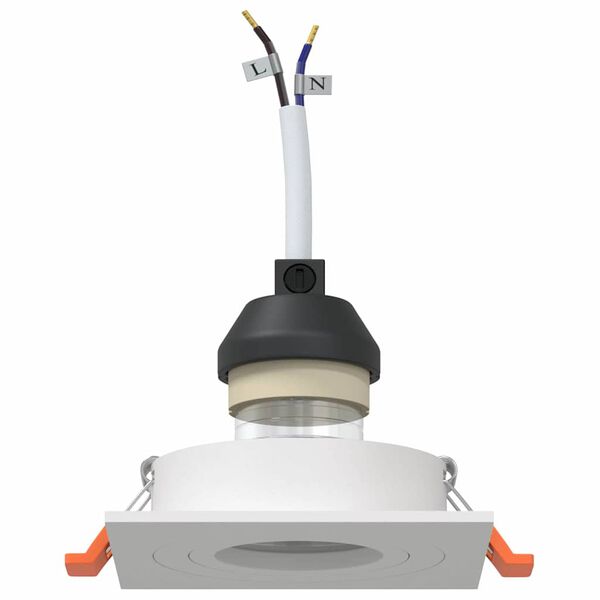 vidaXL Spot 12 pcs Alb 9 x 9 x 2 cm Aluminiu