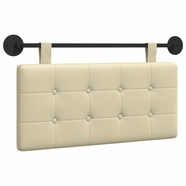 vidaXL Cap de pat suspendat Crem 100 x 55 x 5 cm Piele artificială