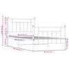 vidaXL Cadru pat metalic cu tăblii de cap/picioare, negru, 80x200 cm