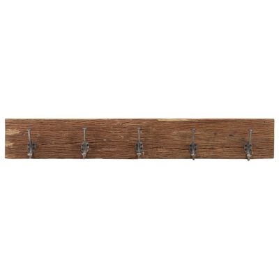 vidaXL Cuier de hol cu 5 cârlige, 100x2,5x15 cm, lemn masiv reciclat