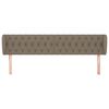 vidaXL Tăblie de pat cu aripioare gri taupe 203x23x78/88 cm textil