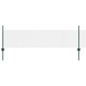 vidaXL Gard din plasă sudată cu st&acirc;lpi 100 x 0,5 m Verde Plasă