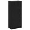 vidaXL Chiuvetă de baie suspendată Stejar Negru 35 x 20 x 81 cm