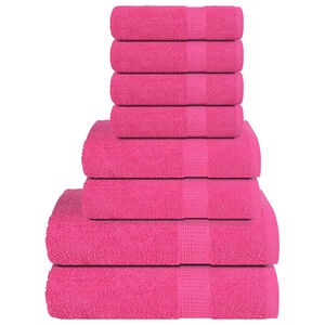 vidaXL Set prosoape FROGN 8 piese, roz, 360 g/m&sup2;