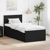 vidaXL Cadru de pat cu headboard Negru 90 x 190 cm Lemn compozit