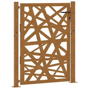 vidaXL Poartă de grădină 100x125 cm, oțel rezistent la intemperii, design luminos