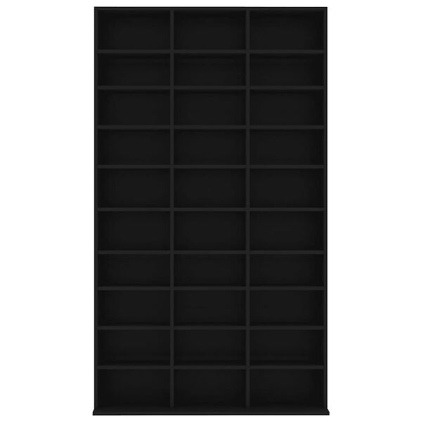 vidaXL Dulap pentru CD-uri, negru, 102x16x177,5 cm, lemn compozit