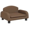 vidaXL Canapea pentru copii, maro, 50x40x30 cm, material textil