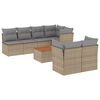 vidaXL Set canapele de grădină, 8 piese, cu perne, bej, poliratan