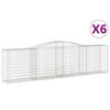 vidaXL Coșuri gabion arcuite 6 buc, 400x50x100/120 cm fier galvanizat