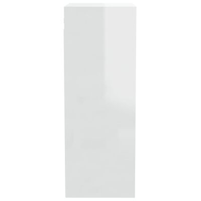 vidaXL Dulap de perete, alb extralucios, 34,5x32,5x90cm, lemn compozit
