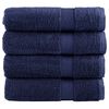 vidaXL Prosoape de baie premium, SOLUND 4buc bleumarin 100x150cm 600gsm