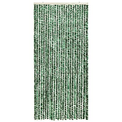 vidaXL Perdea pentru insecte, verde și alb, 100 x 220 cm, chenille