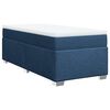 vidaXL Pat box spring cu saltea, albastru, 100x200 cm, textil