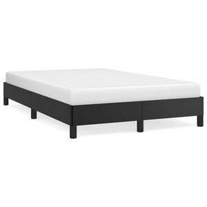 vidaXL Cadru de pat, negru, 120x200 cm, piele ecologică
