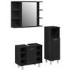 vidaXL Set de mobilier pentru baie 3 buc. Negru 30 x 30 x 99,5 cm