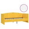 vidaXL Pat de zi cu saltea & USB, galben, 90x200 cm, catifea