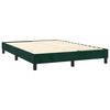 vidaXL Pat box spring cu saltea, verde &icirc;nchis, 140x200 cm, catifea