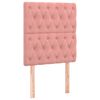 vidaXL Pat box spring cu saltea, roz, 80x200 cm, catifea