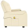 vidaXL Fotoliu masaj rabatabil cu 4 locuri și suport de pahar, crem