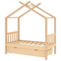 vidaXL Cadru pat de copii, cu un sertar, 70x140 cm, lemn masiv de pin