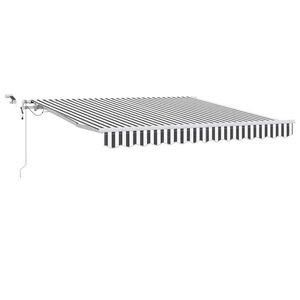 vidaXL Copertină retractabilă automat cu LED, antracit/alb, 300x250 cm