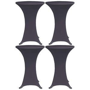 vidaXL Husă elastică pentru masă, 4 buc., antracit, 80 cm