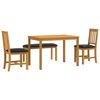 vidaXL Set de dining 4 buc. Negru Lemn de stejar masiv