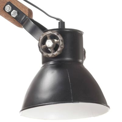 vidaXL Lampă de perete, stil industrial, negru, rotund, E27