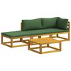 vidaXL Set de canapea 4 buc. natural Lemn Solid de Acacia