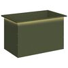 vidaXL Jardinieră de grădină cu LED Verde măsliniu 50 x 80 x 48 cm