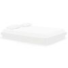 vidaXL Cadru de pat King Size, alb, 150x200 cm, lemn masiv
