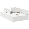 vidaXL Cadru de pat cu depozitare Alb 120 x 200 cm Lemn prelucrat
