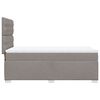 vidaXL Pat box spring cu saltea, gri taupe, 100x200 cm, textil