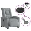 vidaXL Fotoliu electric rabatabil cu ridicare, gri deschis, textil