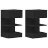 vidaXL Dulap de noapte 2 buc. Stejar Negru 40 x 35 x 65 cm