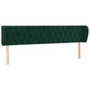vidaXL Tăblie de pat cu aripioare verde &icirc;nchis 203x23x78/88 cm catifea