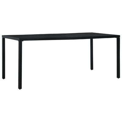 vidaXL Set mobilier de exterior, 9 piese, negru, oțel