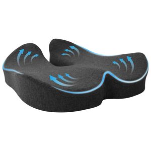 vidaXL Pernă pentru șezut Gri &icirc;nchis 50 x 43 x 10 cm Spumă cu Memorie