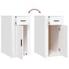 vidaXL Dulap de birou, alb, 40x49x75 cm, lemn prelucrat