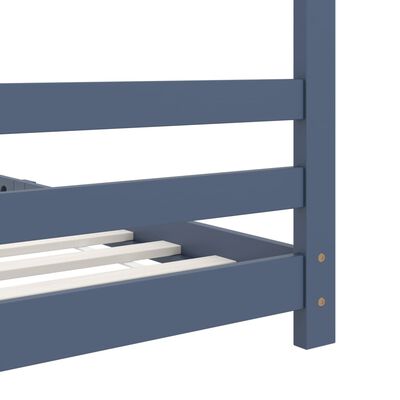 vidaXL Cadru de pat pentru copii, gri, 90 x 200 cm, lemn masiv de pin