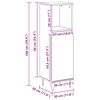 vidaXL Dulap de baie, stejar artizanal, 30x30x100 cm, lemn prelucrat