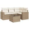 vidaXL Set canapele de grădină cu perne, 5 piese, bej, poliratan